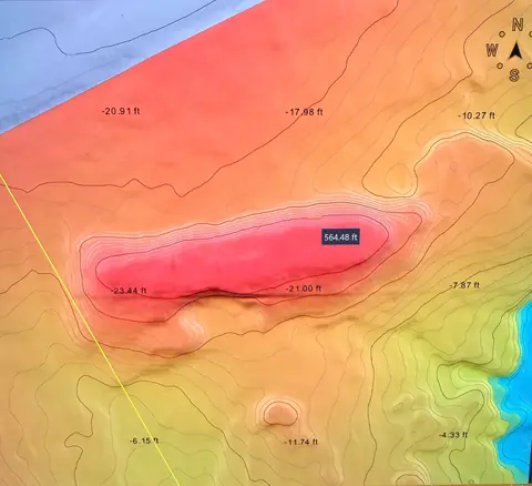 Contour and elevation map for earthwork planning