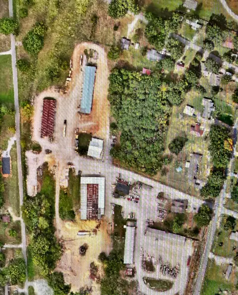 Orthomosaic map of an industrial site